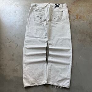 Vintage Y2K Billabong Straight Leg Repaired Sleaze Grunge Retro Jeans Size 38x32
